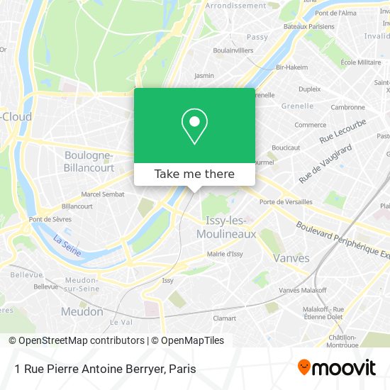 Mapa 1 Rue Pierre Antoine Berryer