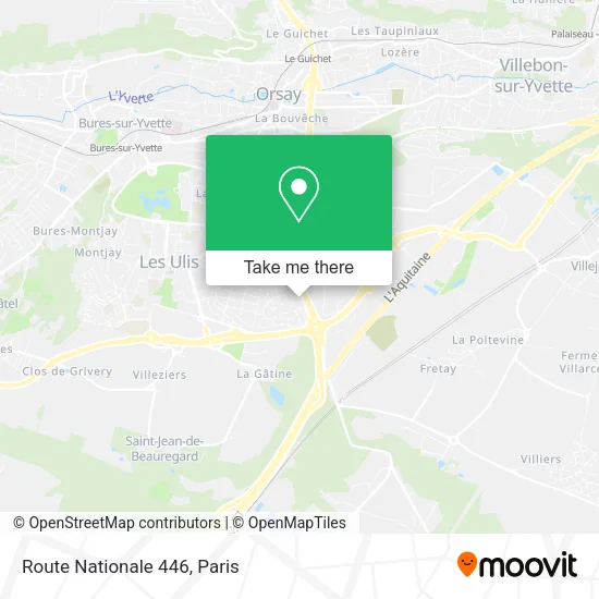 Route Nationale 446 map
