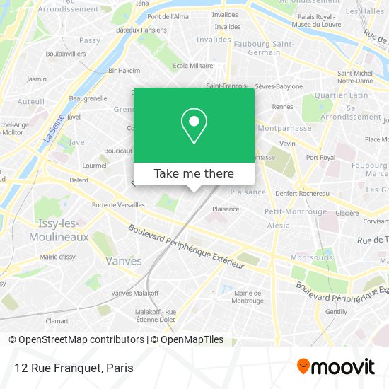 Mapa 12 Rue Franquet