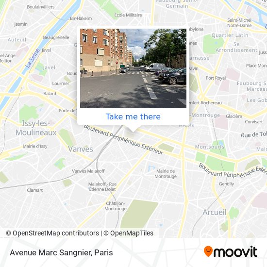 Mapa Avenue Marc Sangnier