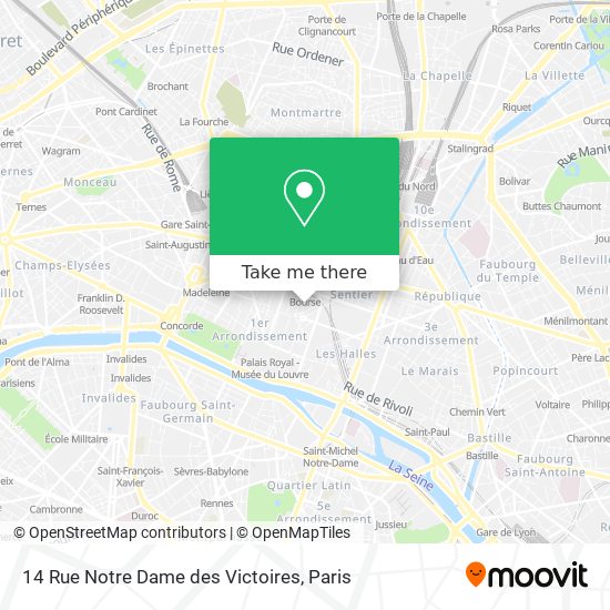 14 Rue Notre Dame des Victoires map