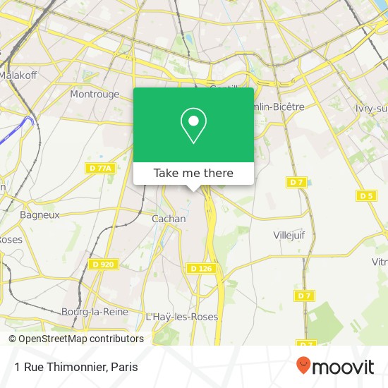 Mapa 1 Rue Thimonnier