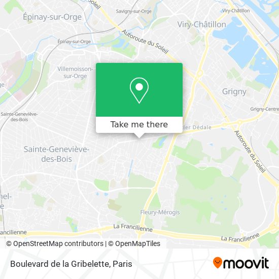 Mapa Boulevard de la Gribelette