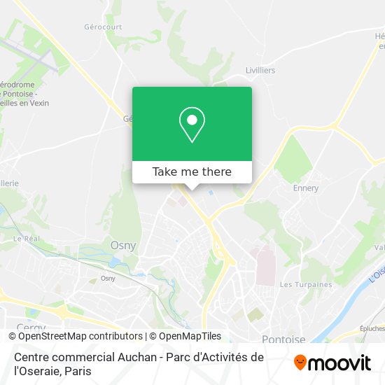 Centre commercial Auchan - Parc d'Activités de l'Oseraie map