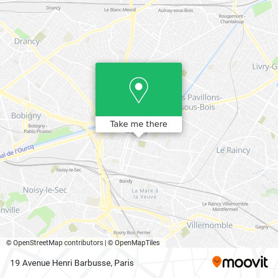 Mapa 19 Avenue Henri Barbusse