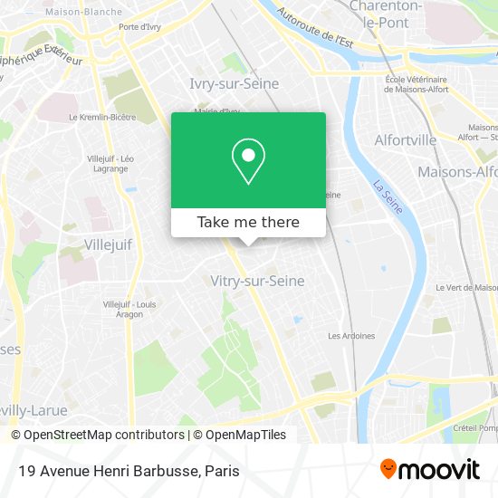 Mapa 19 Avenue Henri Barbusse