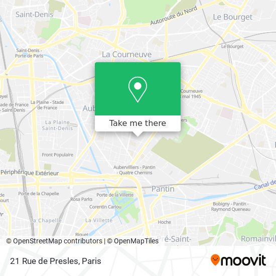 Mapa 21 Rue de Presles