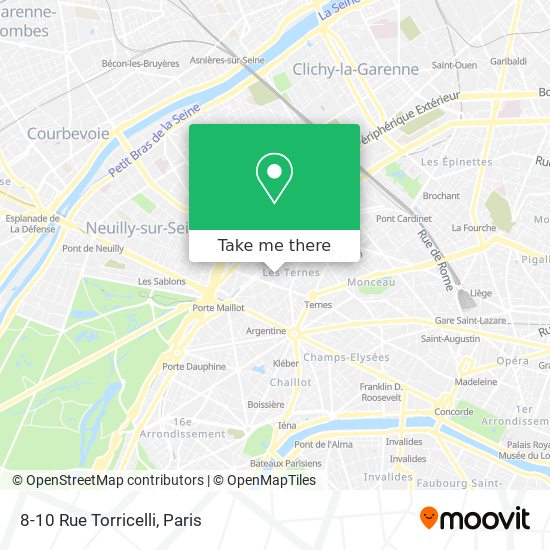 Mapa 8-10 Rue Torricelli