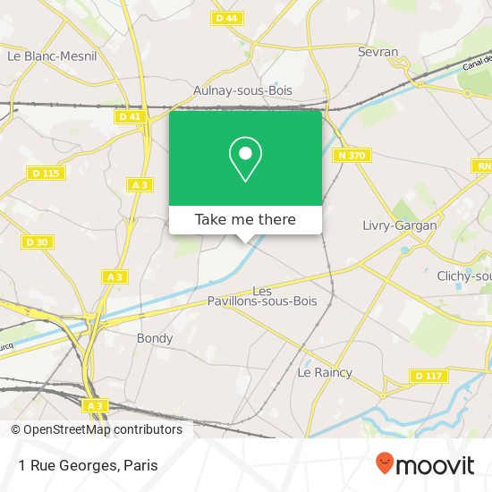 Mapa 1 Rue Georges