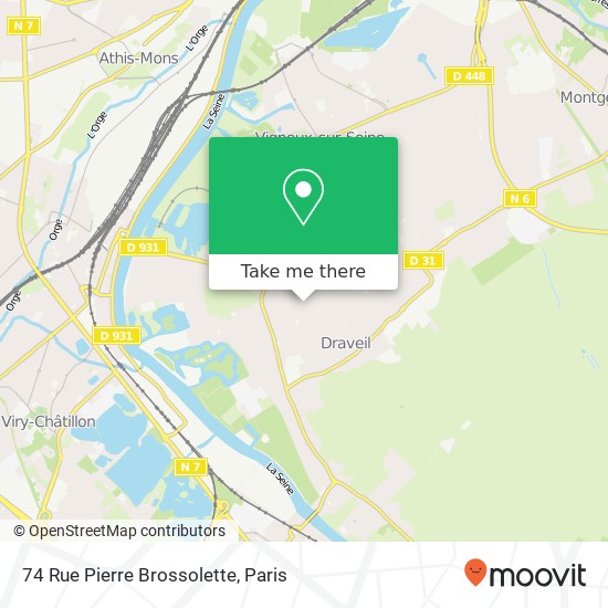 Mapa 74 Rue Pierre Brossolette