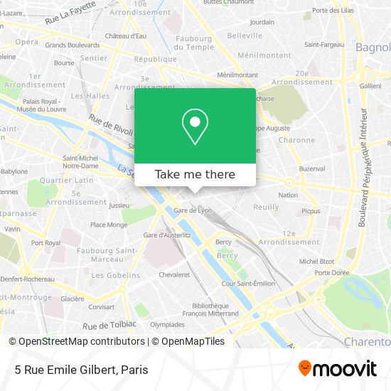 Mapa 5 Rue Emile Gilbert