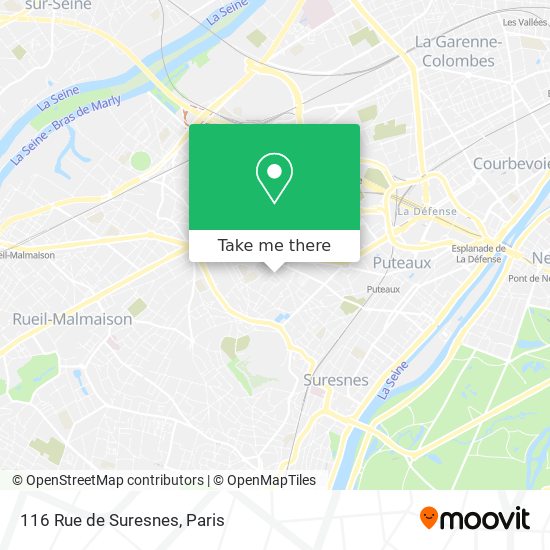 Mapa 116 Rue de Suresnes
