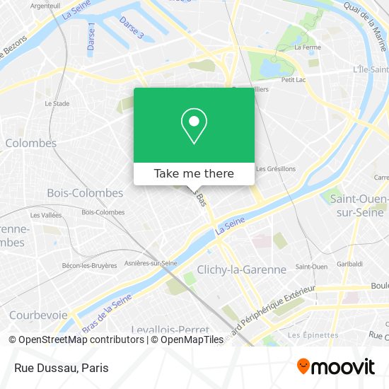 Mapa Rue Dussau