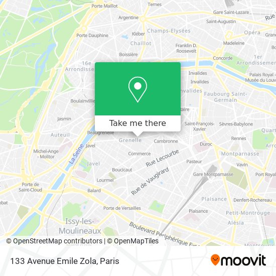 133 Avenue Emile Zola map