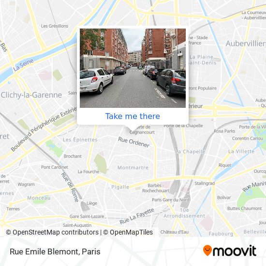 Rue Emile Blemont map