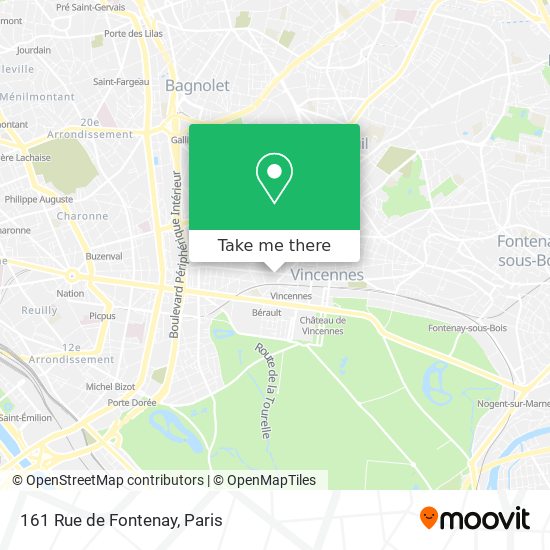 Mapa 161 Rue de Fontenay