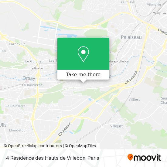 Mapa 4 Résidence des Hauts de Villebon