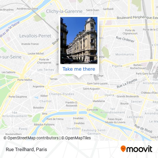 Rue Treilhard map