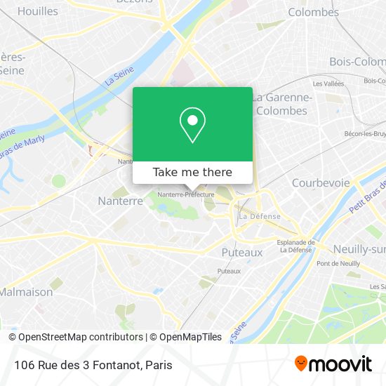 Mapa 106 Rue des 3 Fontanot