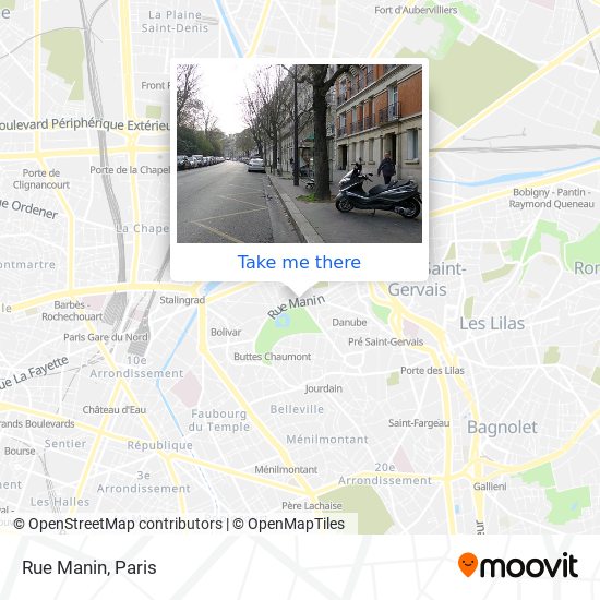 Rue Manin map