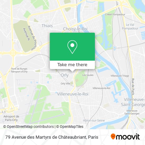 Mapa 79 Avenue des Martyrs de Châteaubriant