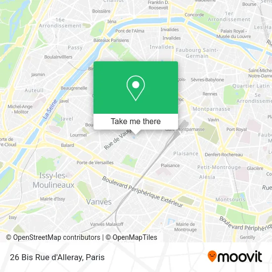 26 Bis Rue d'Alleray map
