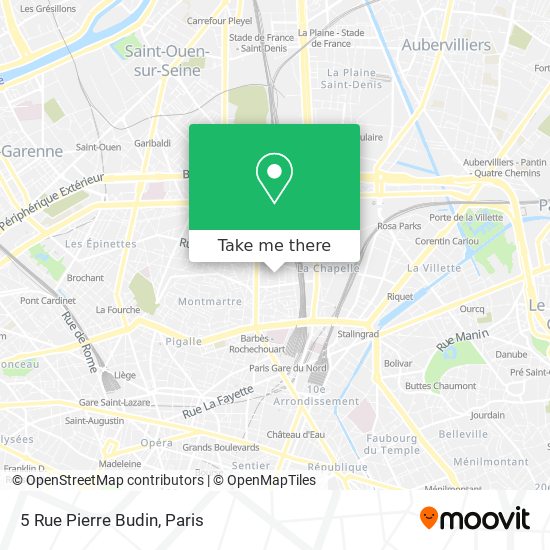 Mapa 5 Rue Pierre Budin