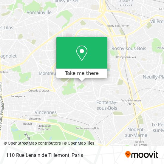 Mapa 110 Rue Lenain de Tillemont