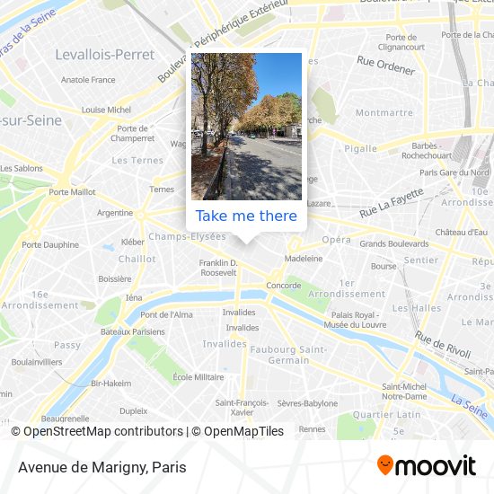 Avenue de Marigny map