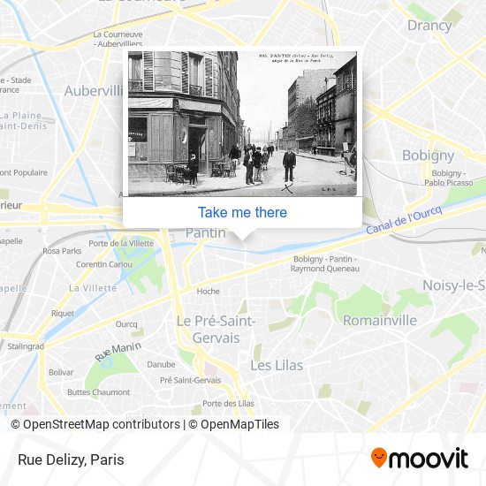 Rue Delizy map