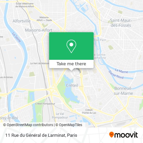 Mapa 11 Rue du Général de Larminat