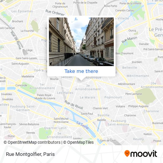 Mapa Rue Montgolfier