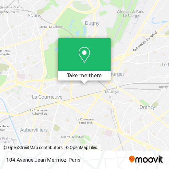 Mapa 104 Avenue Jean Mermoz