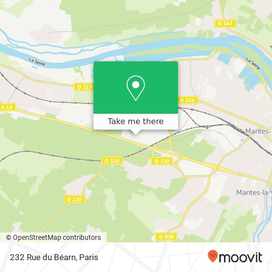 Mapa 232 Rue du Béarn