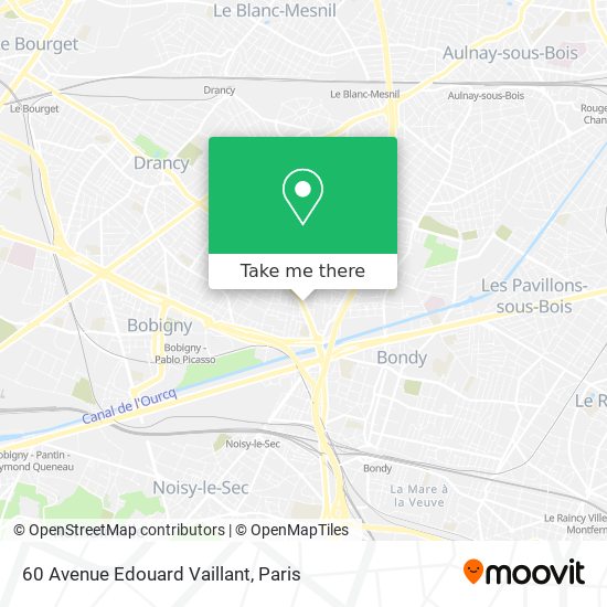 Mapa 60 Avenue Edouard Vaillant