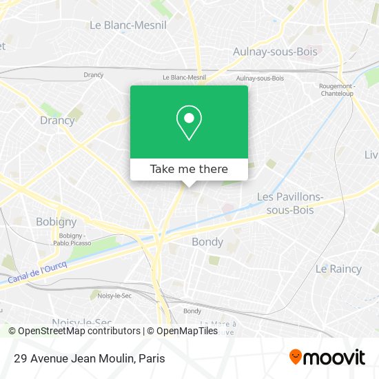 Mapa 29 Avenue Jean Moulin