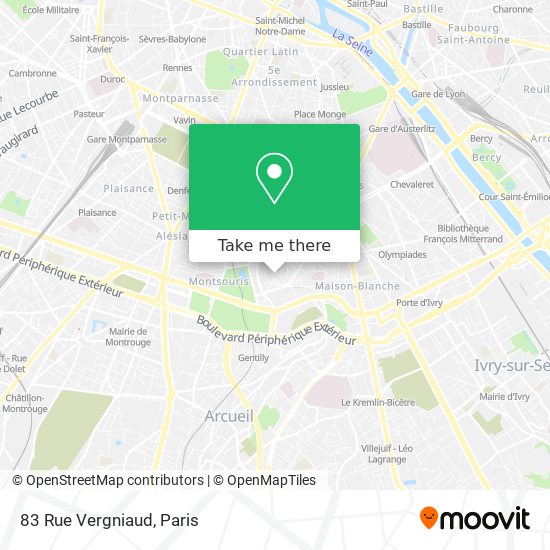 Mapa 83 Rue Vergniaud