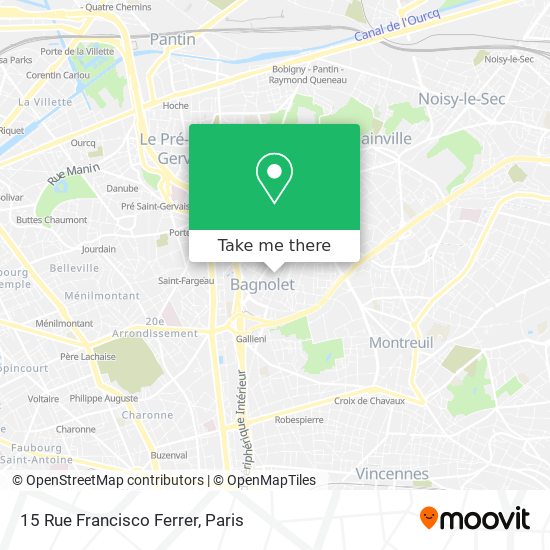 Mapa 15 Rue Francisco Ferrer