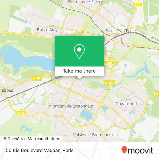 50 Bis Boulevard Vauban map