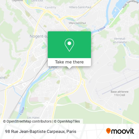 Mapa 98 Rue Jean-Baptiste Carpeaux
