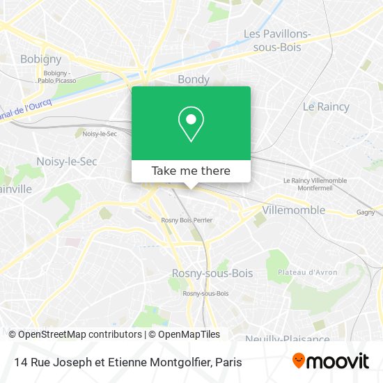 Mapa 14 Rue Joseph et Etienne Montgolfier