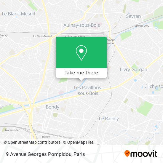 Mapa 9 Avenue Georges Pompidou