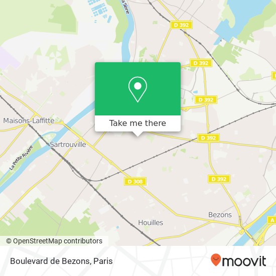 Mapa Boulevard de Bezons