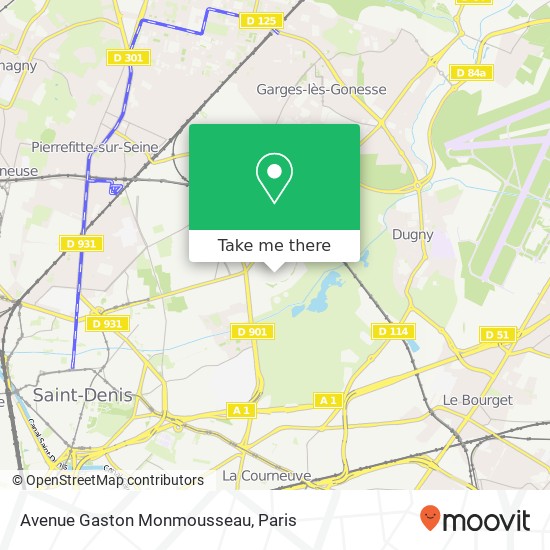 Avenue Gaston Monmousseau map