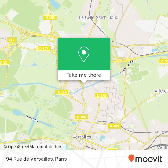 Mapa 94 Rue de Versailles