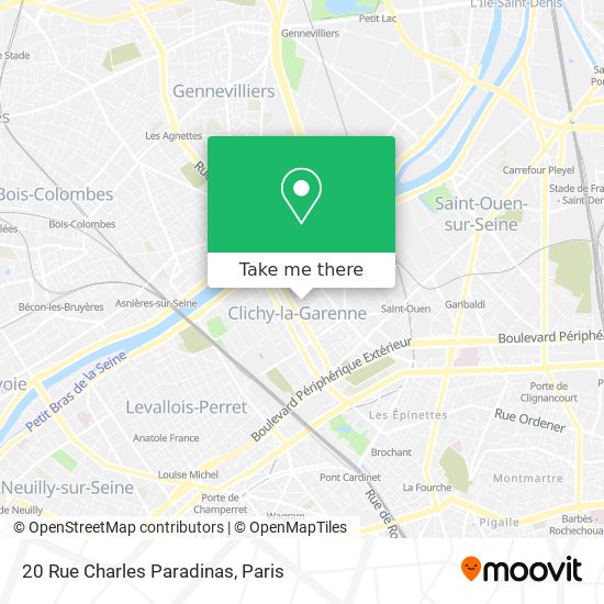 Mapa 20 Rue Charles Paradinas