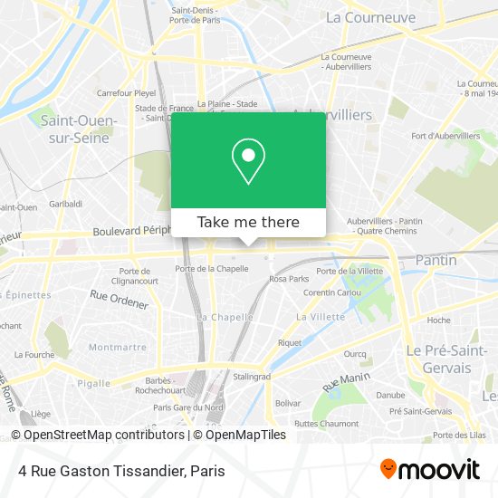 Mapa 4 Rue Gaston Tissandier