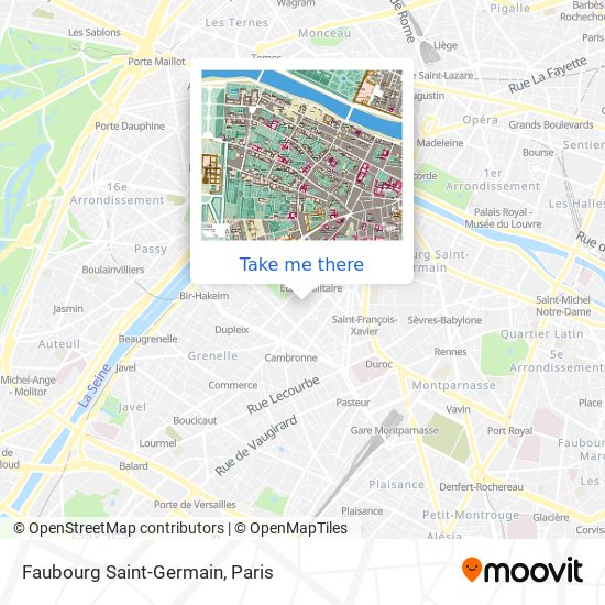 Mapa Faubourg Saint-Germain
