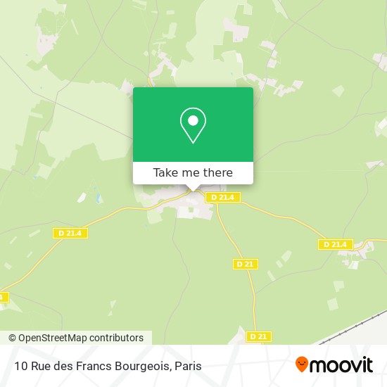 Mapa 10 Rue des Francs Bourgeois