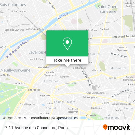 7-11 Avenue des Chasseurs map